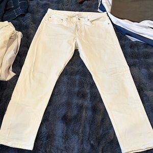 Jeanerica Cream Straight-Leg Jeans